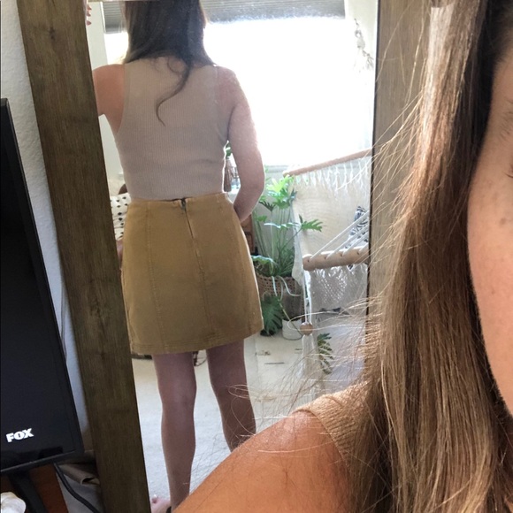 Free People Mustard Skirt - Picture 5 of 9